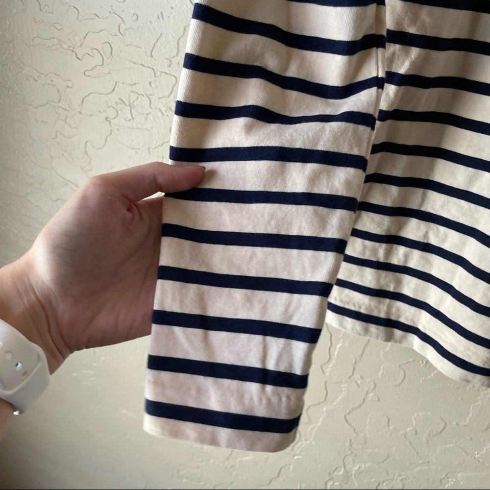 J. Crew Women's Classic Striped T Shirt Boatneck Sleeve‎ Pullover Top - Picture 8 of 11